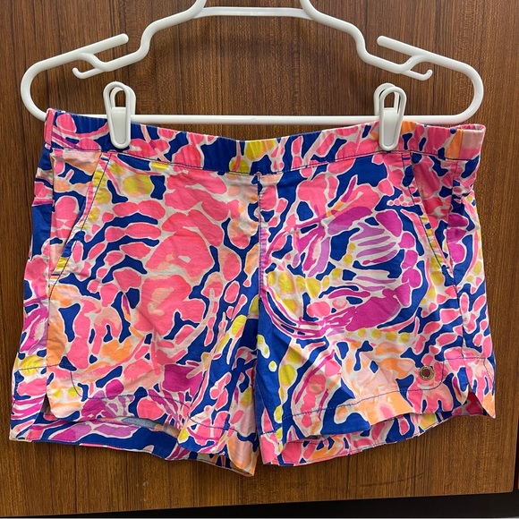 Lilly Pulitzer Pants - Lilly Pulitzer Pink and Blue Patterned Women Shorts